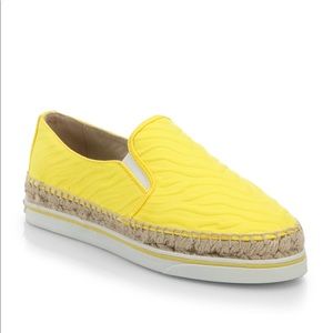 Jimmy Choo Dawn Espadrille Canvas Sneakers in Yellow